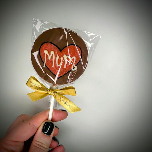 Hand-painted Heart Chocolate Lolly