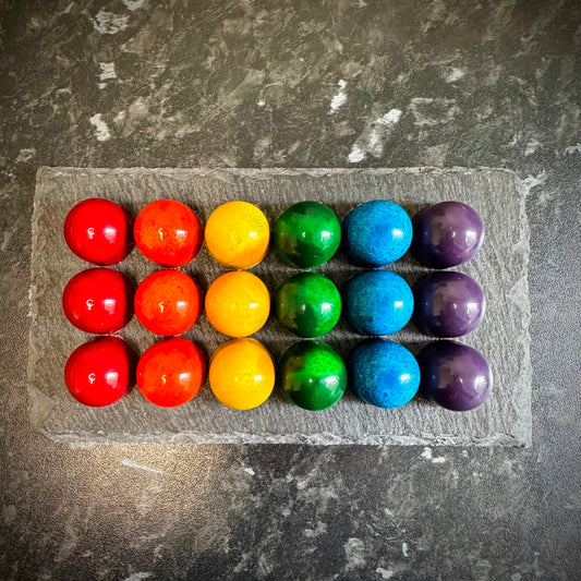 PRIDE Rainbow Salted Caramel chocolates